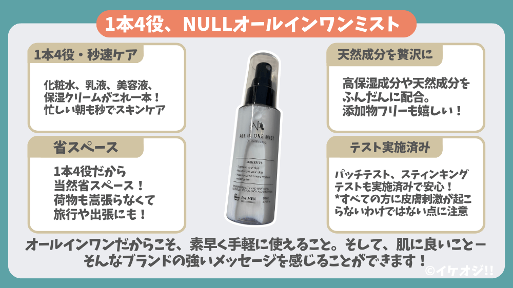 1本4役！NULLオールインワンミスト