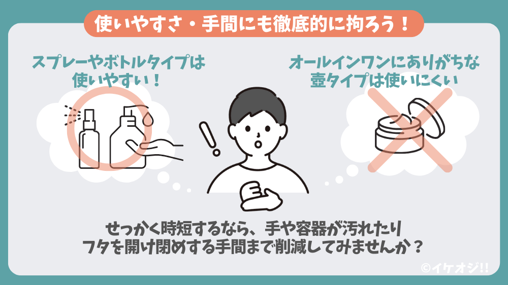 使いやすさや手間にも徹底的に拘ろう